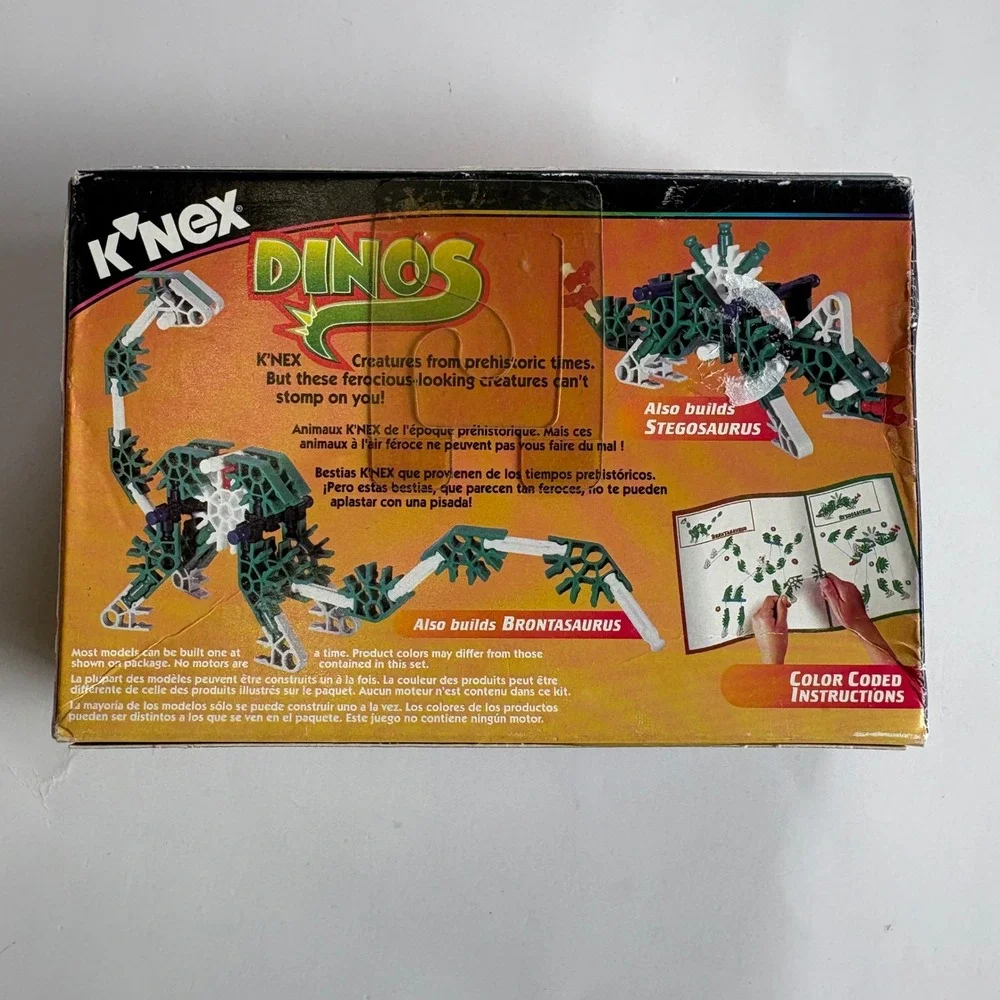 KNEX Dinos Building Set 10405 Vintage 1998 66 Pieces 3-in-1 Dinosaur Models